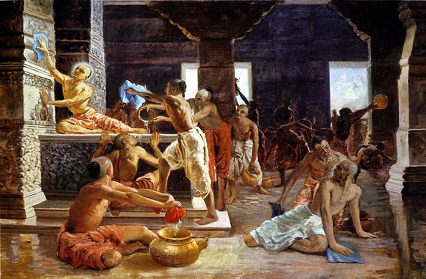 chaitanya-clean-the-temple-gundicha