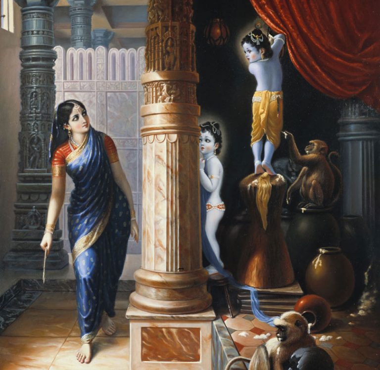 Damodaralila Mother Yashoda binds Lord Krishna