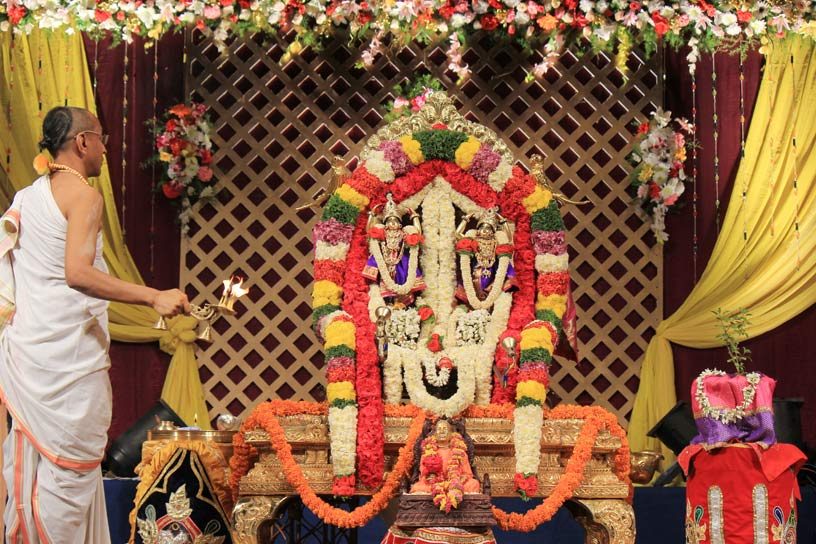 Sri Nitai Gouranga receiving Aarati