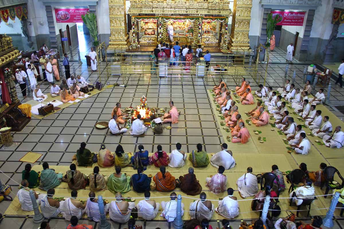 Harinam Diksha Ceremony at Main Temple Hall