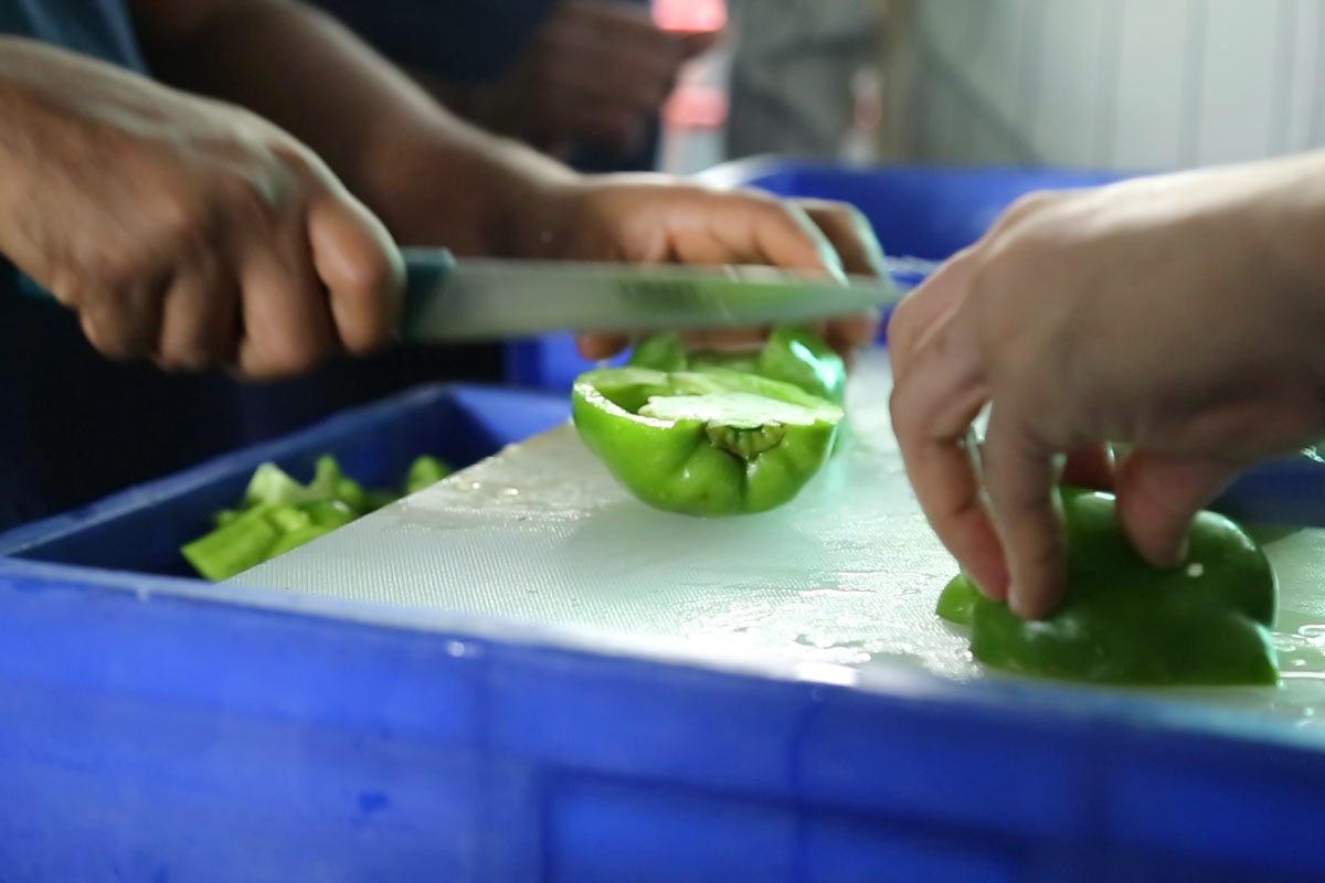 Food being prepared