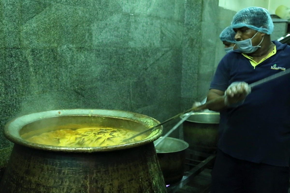 Krishnamrita Food being prepared