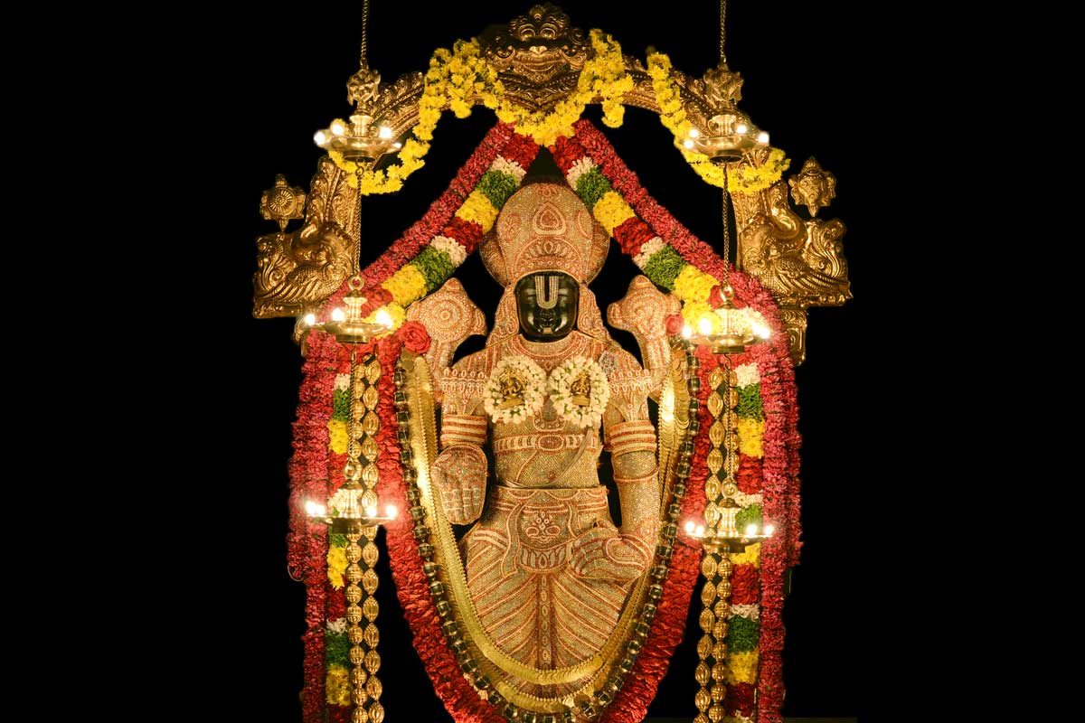 Lord Srinivasa Govinda in a special alankara