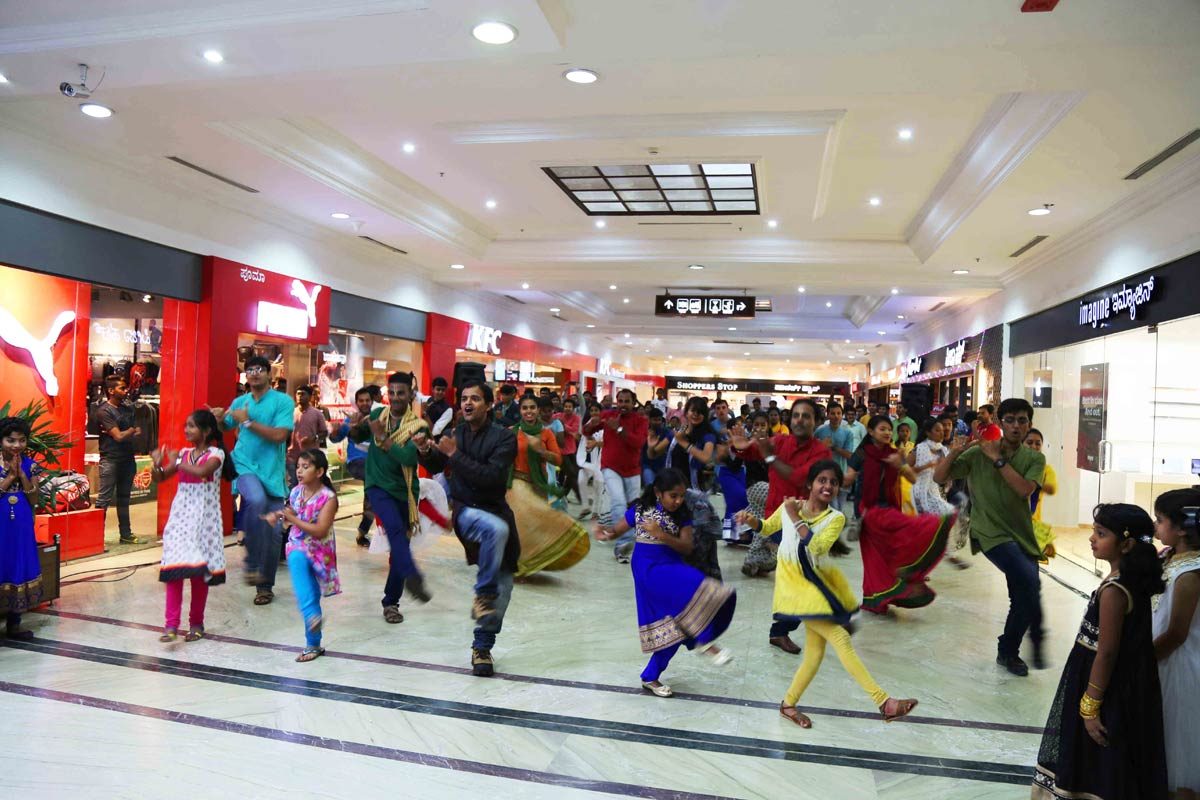 Hare Krishna Flash mob at garuda mall