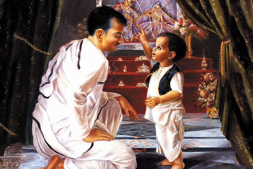 prabhupada with his father