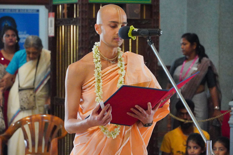 Devotee taking Oath