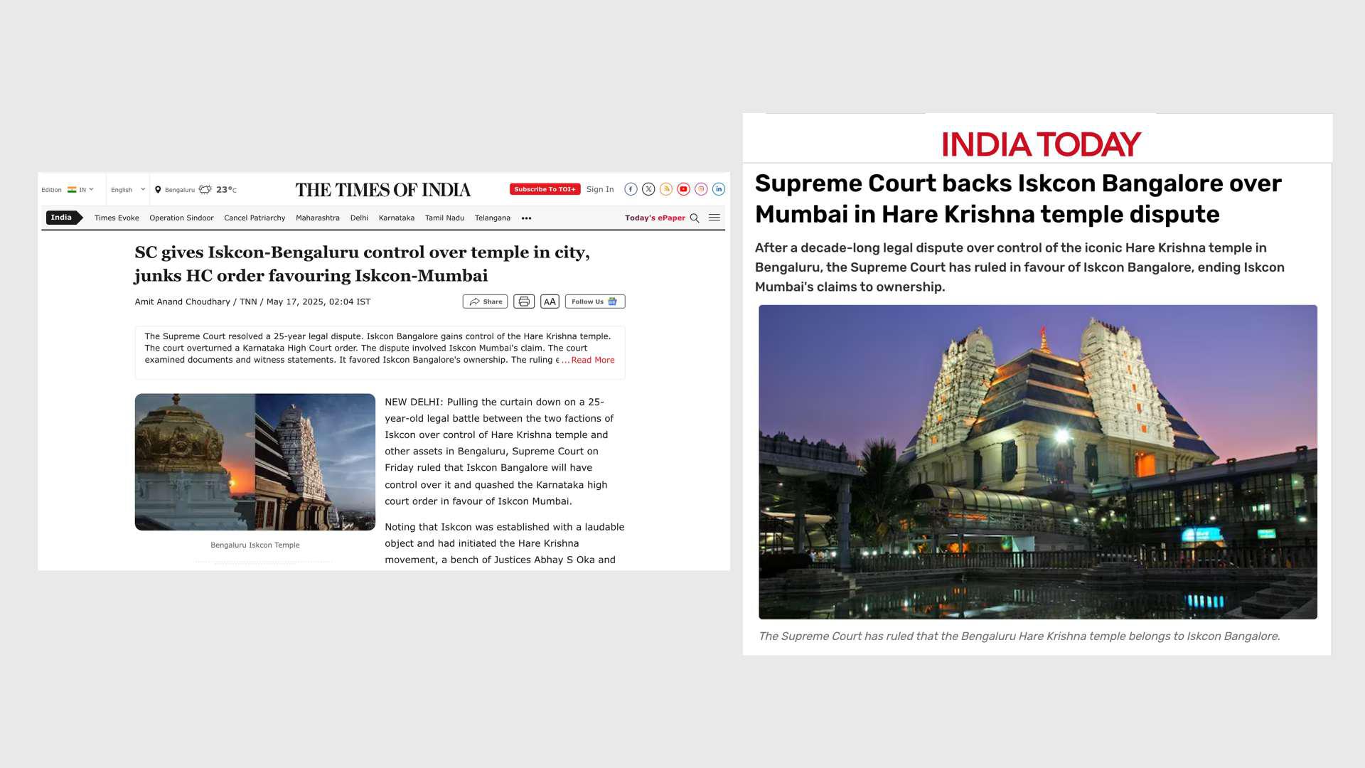 News & Media Coverage - ISKCON Bangalore