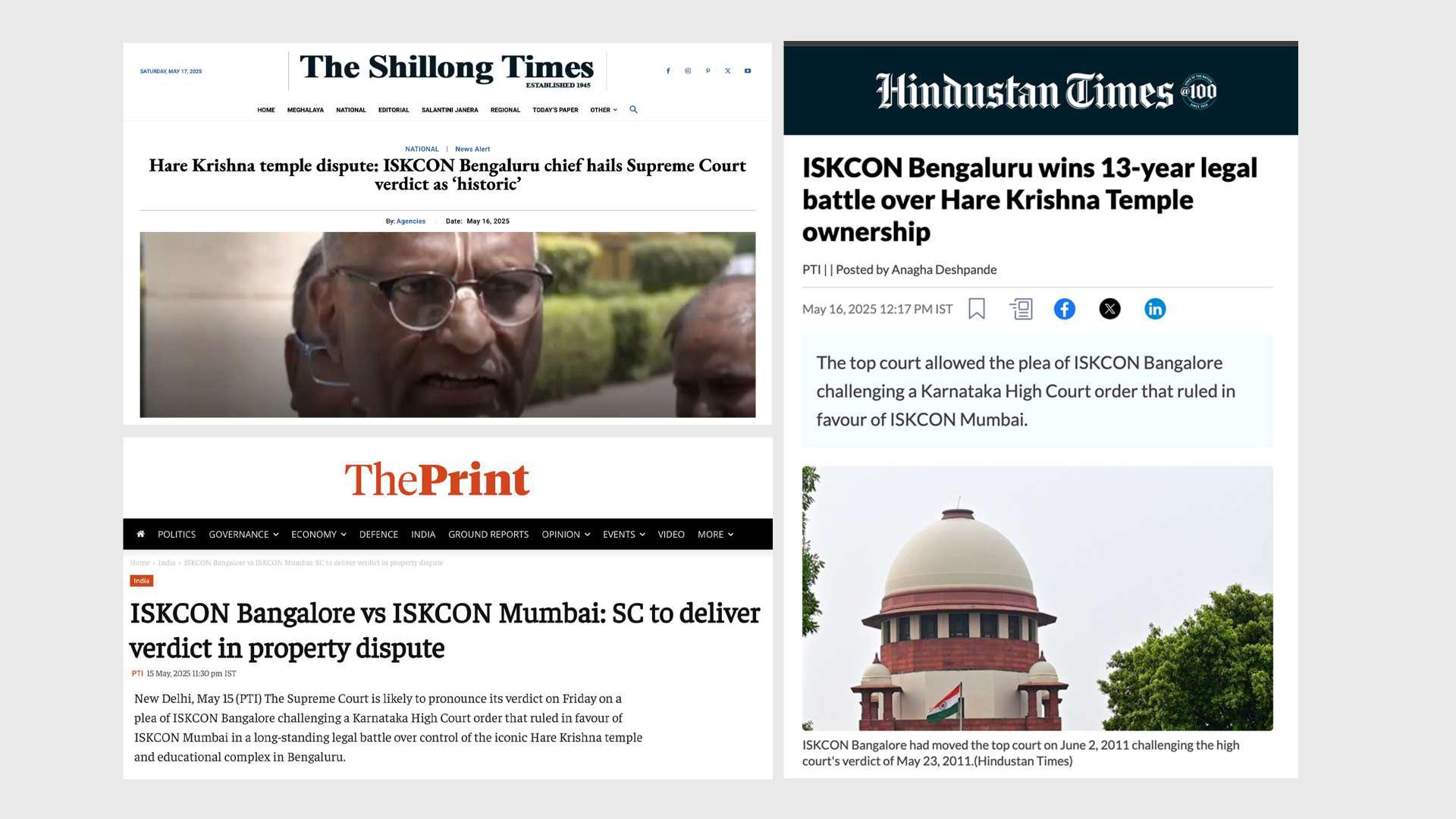 News & Media Coverage - ISKCON Bangalore